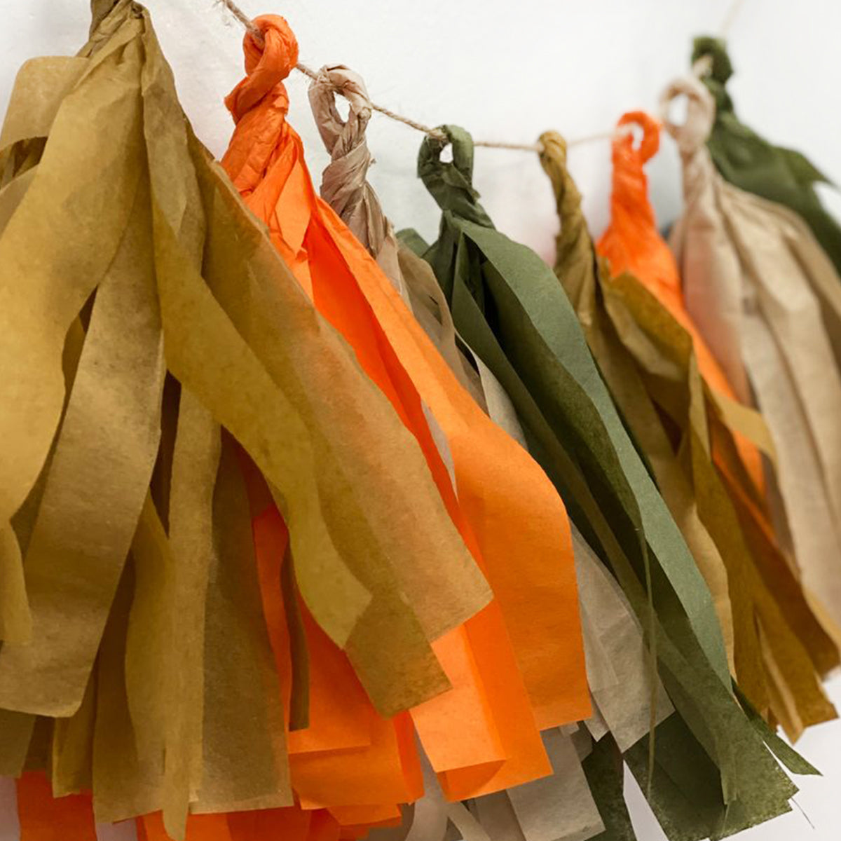 Boho Pumpkin Paper Tassel Garland | Choose Your Colors | Banner | Custom Party Decorations | Birthday Party Baby Shower Bridal Decor