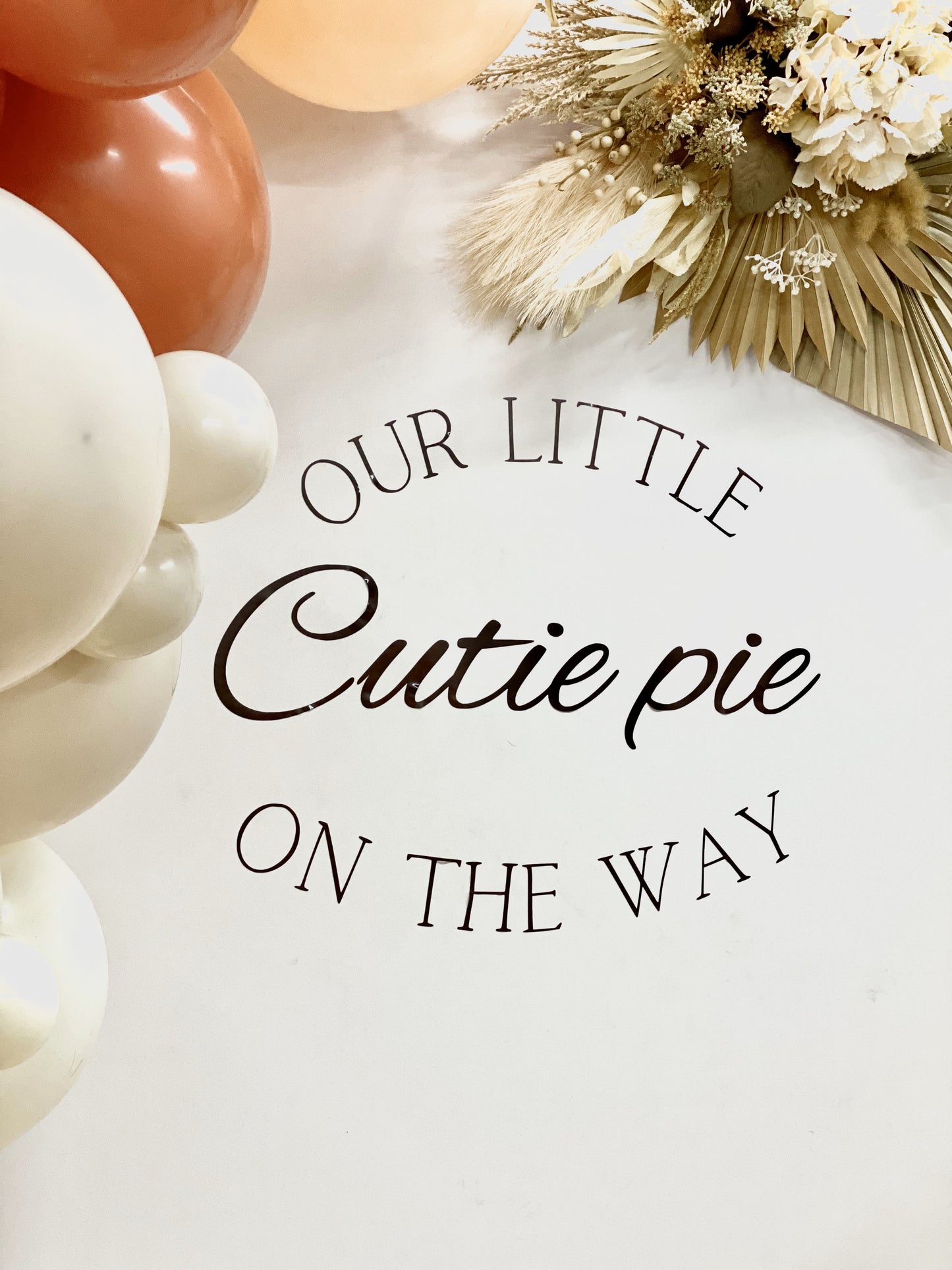 Cutie Pie Is On The Way DIY Balloon Arch Garland Kit | Muted Boho Beige Blush Burnt Orange Neutral | Fall Baby Shower Party Balloon Decor