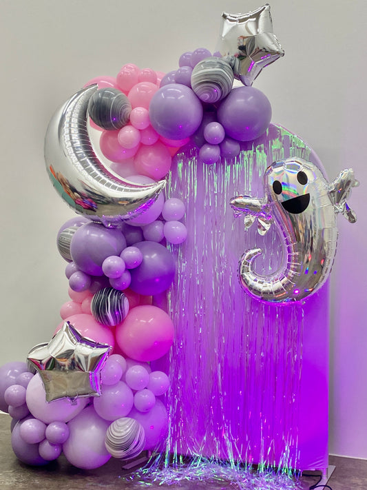 Lets Go Ghouls DIY Balloon Arch Garland Kit | Pastel Pink Lilac Purple | Halloween Kids Birthday Bridal Shower Baby Shower Party Decorations