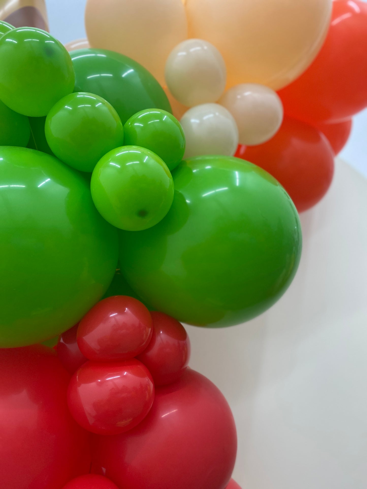 Taco TWOsday DIY Balloon Arch Garland Kit | Red Orange Blush Lime Green | First Fiesta Taco Kids Adults Birthday Party Organic Balloon Decor