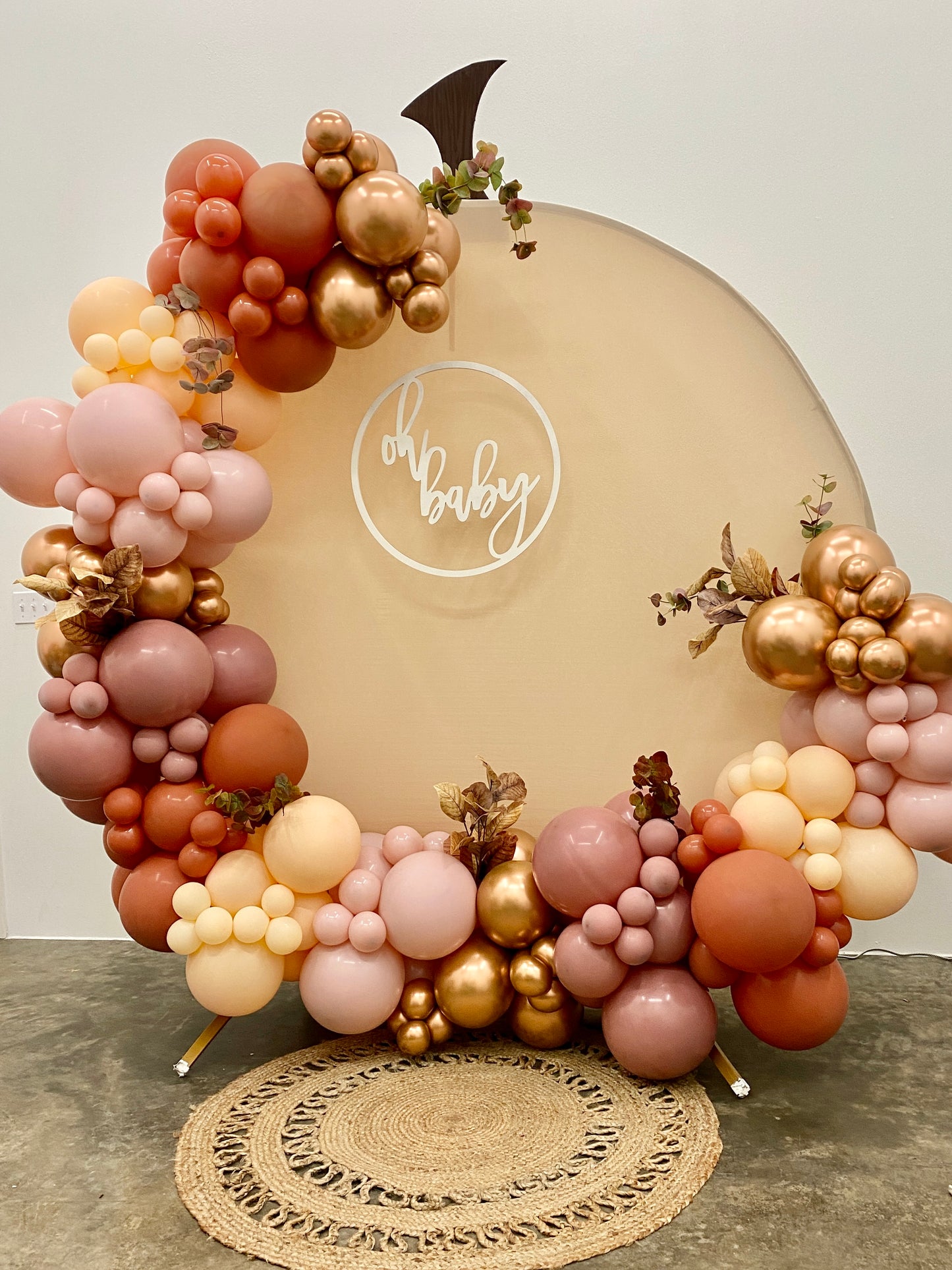 Falling For You DIY Balloon Arch Garland Kit | Muted Boho Beige Blush Burnt Orange Mauve Pink | Fall Baby Shower Party Balloon Decor