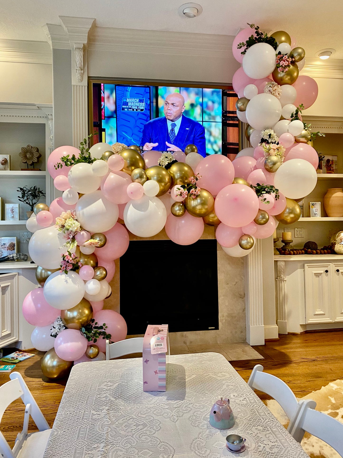 Baby Girl DIY Balloon Arch Garland Kit | Pastel Light Pink Pink White Chrome Gold | Kids Birthday Bridal Shower Baby Shower Party Decor