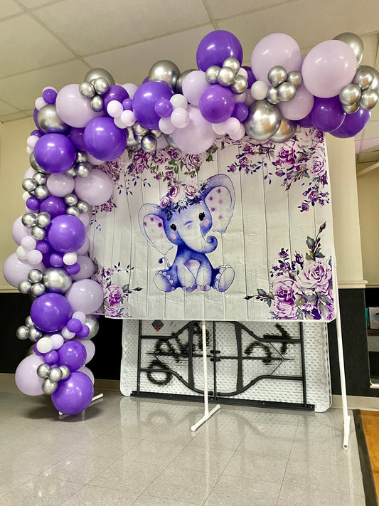 Purple Reign DIY Balloon Arch Garland Kit | Pastel Purple Lavender Lilac Chrome Silver | Kids Birthday Baby Gender Reveal Shower Party Decor