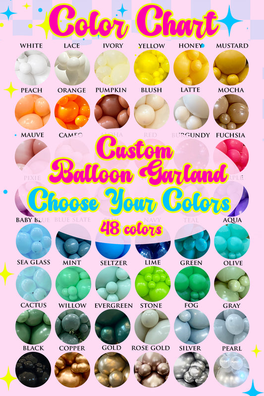 Custom Balloon Garland Kit Create Your Own DIY Kit | Choose Your Colors | Birthday Baby Bridal Shower Wedding Bachelorette Grand Opening