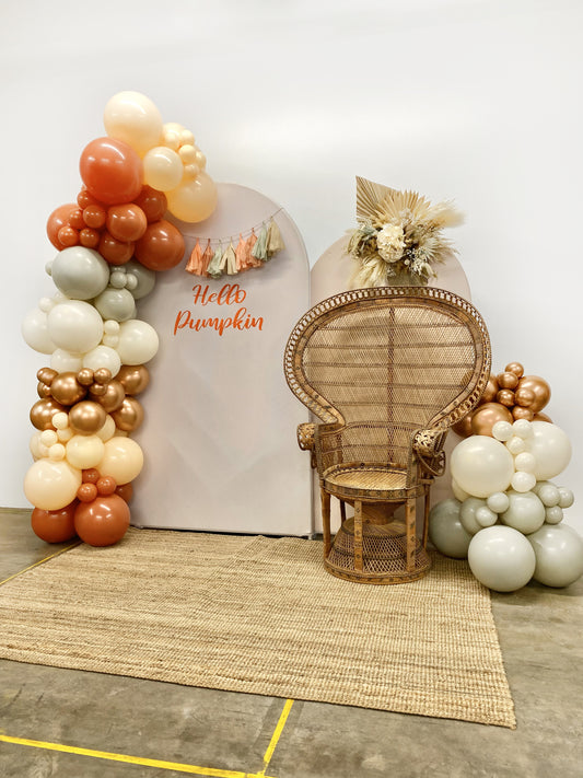 Hello Pumpkin DIY Balloon Arch Garland Kit | Muted Boho Beige Blush Burnt Orange Neutral | Fall Baby Shower Party Balloon Decor