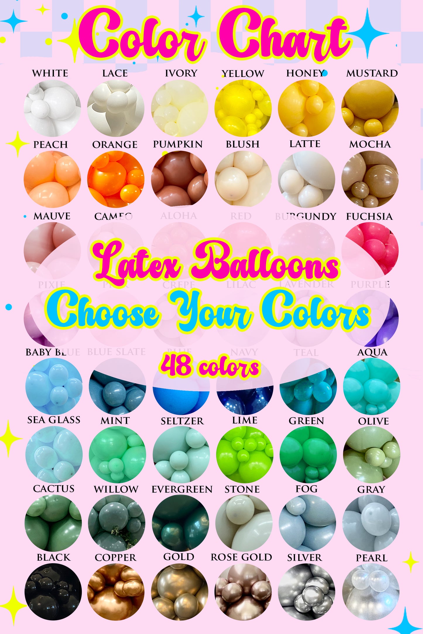 Professional Quality Latex 11" Balloons Individual Colors | Choose Your Color Dusty Blue Sage Boho | Baby Shower Bridal Shower Birthday (Copy)