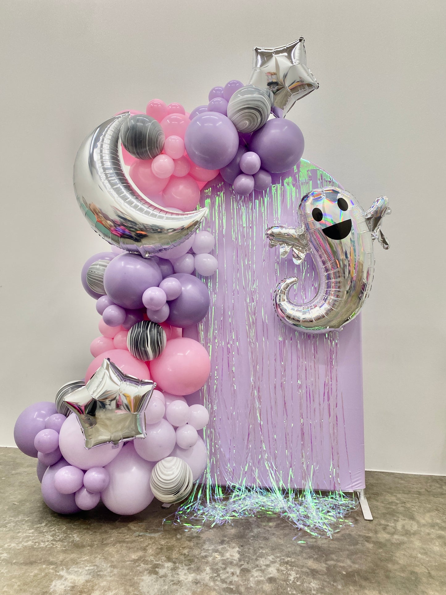 Lets Go Ghouls DIY Balloon Arch Garland Kit | Pastel Pink Lilac Purple | Halloween Kids Birthday Bridal Shower Baby Shower Party Decorations