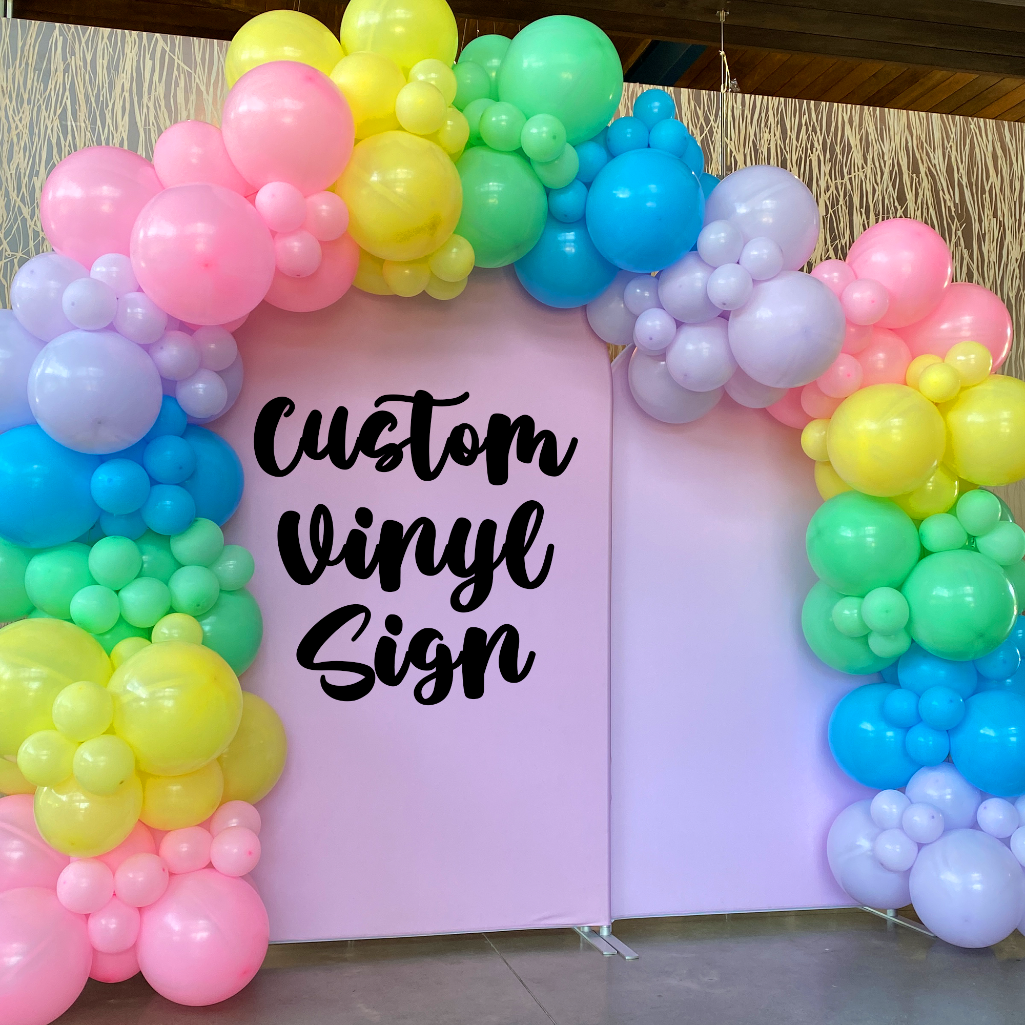 Small Custom Party Backdrop Sign 12-16¨, Baby Shower Party Decal for P ...