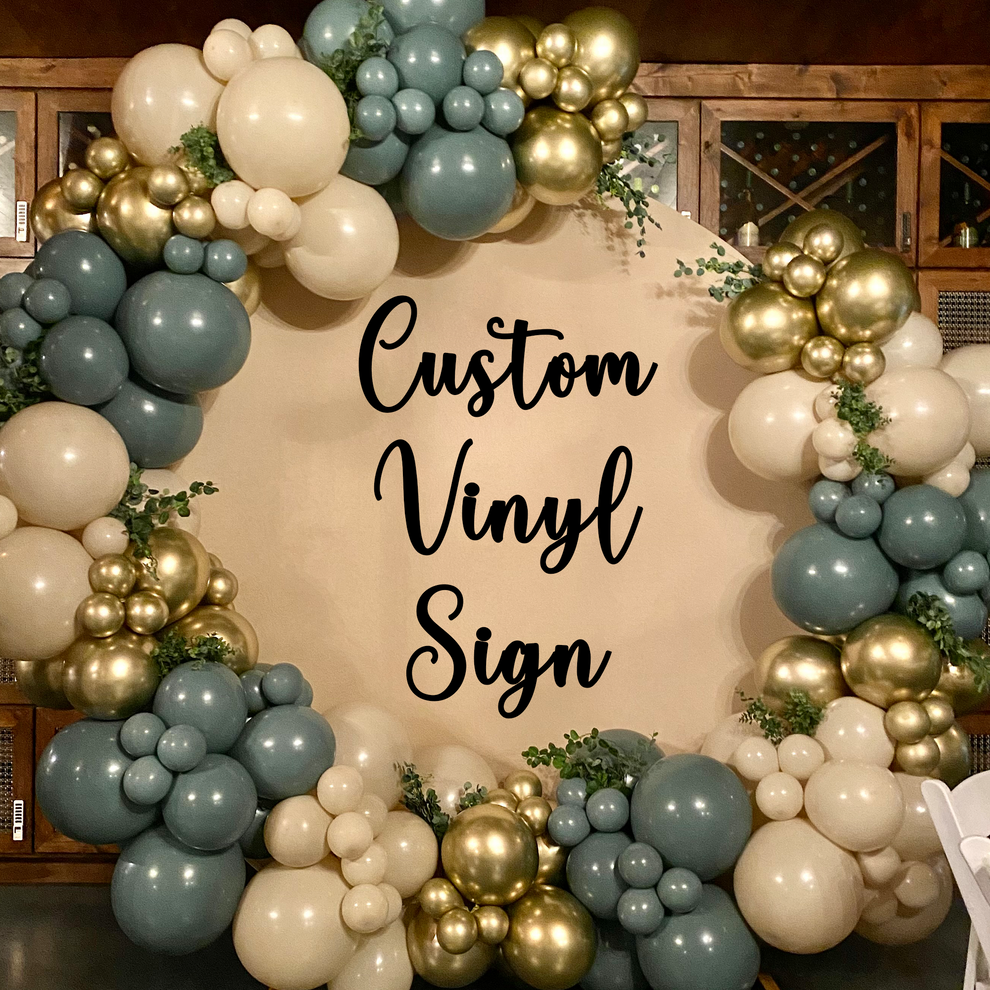 Large Custom Party Backdrop Sign 24¨, Baby Shower Party Decal for Part ...