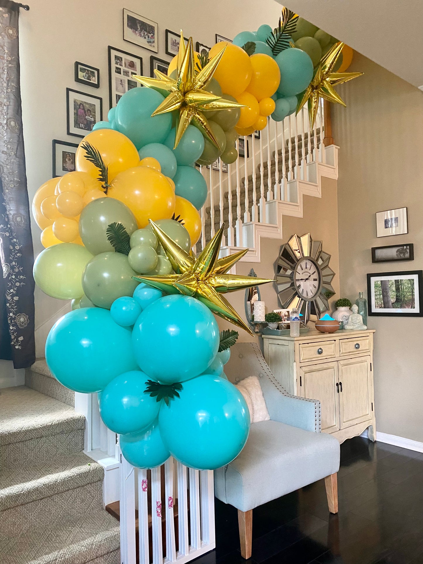 You're A Fineapple! DIY Balloon Arch Garland Kit | Goldenrod Aqua Sage| Tropical Luau Summer Baby Shower Birthday Party Balloon Decor