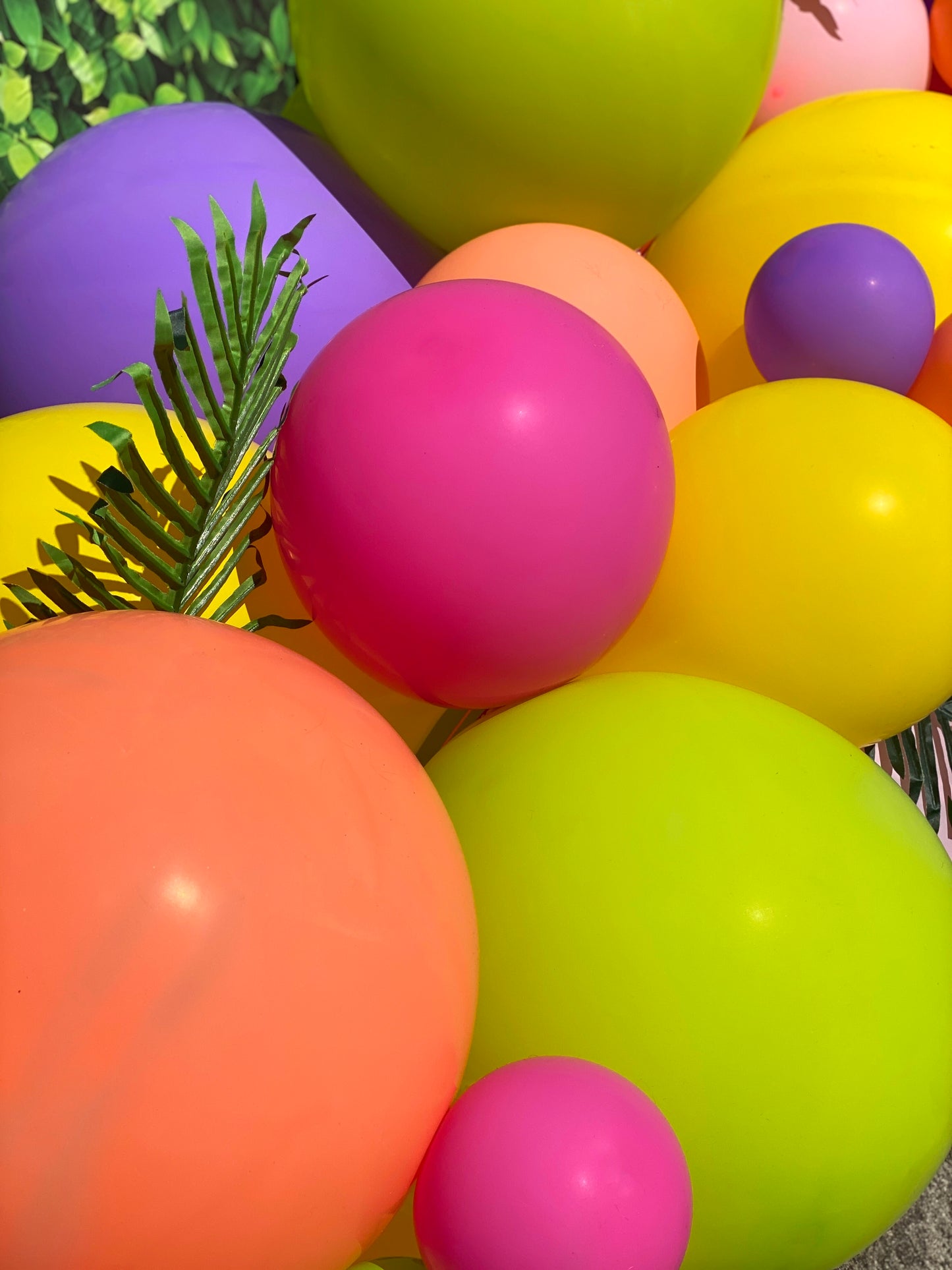 Tutti-Frutti DIY Balloon Arch Garland Kit | Hot Pink Peach Yellow Purple Lime| Tropical Luau Summer Baby Shower Birthday Party Balloon Decor