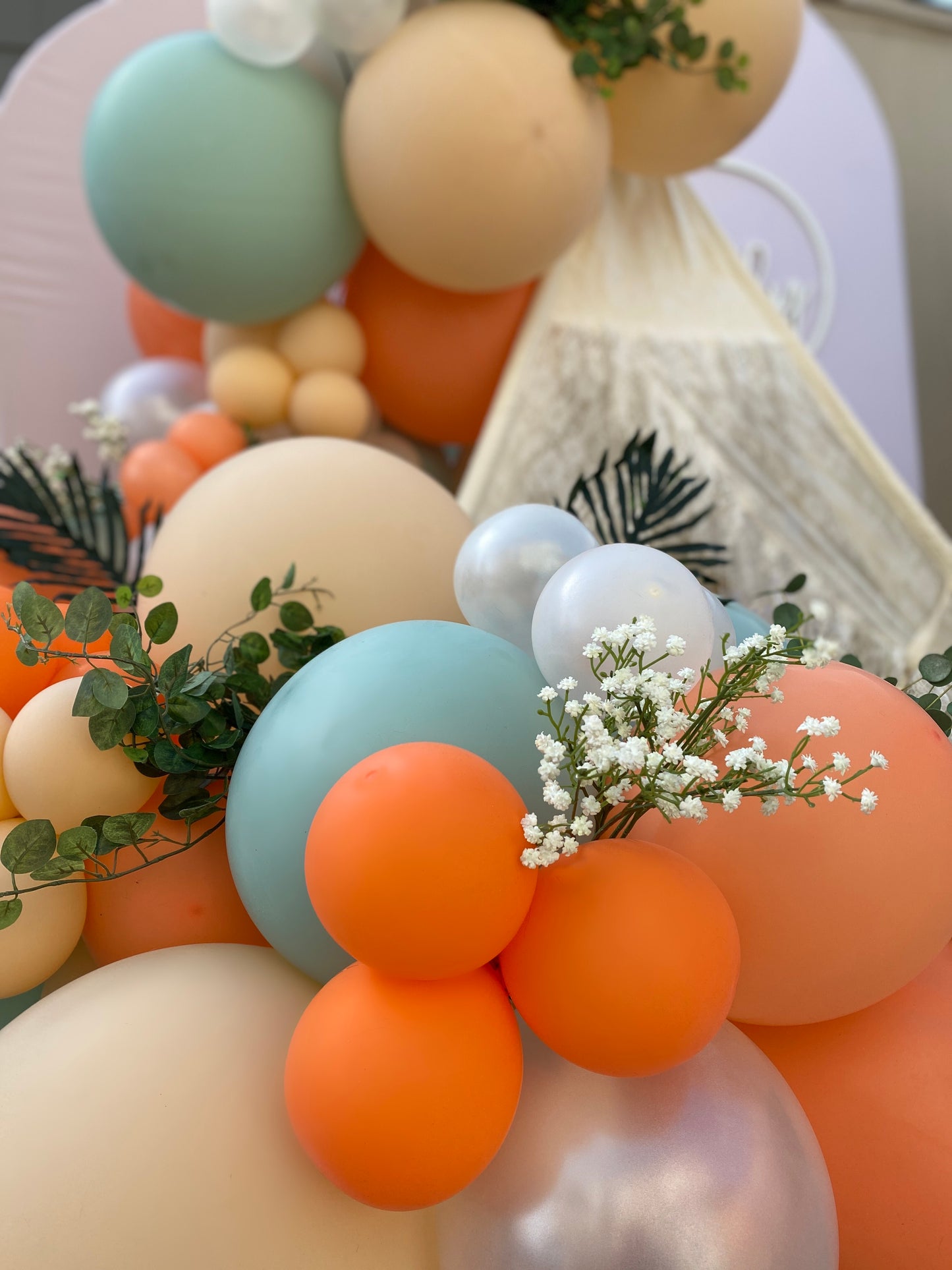 Orange You Feeling Beachy? DIY Balloon Arch Garland Kit | Orange Blush Mint | Cutie Baby Shower Gender Reveal Birthday Party Balloon Decor