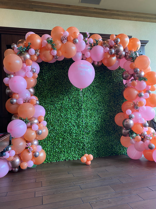 Just Peachy DIY Balloon Arch Garland Kit | Light Pink Peach Rose Gold | Graduation Kids Birthday Party Balloon Decoration