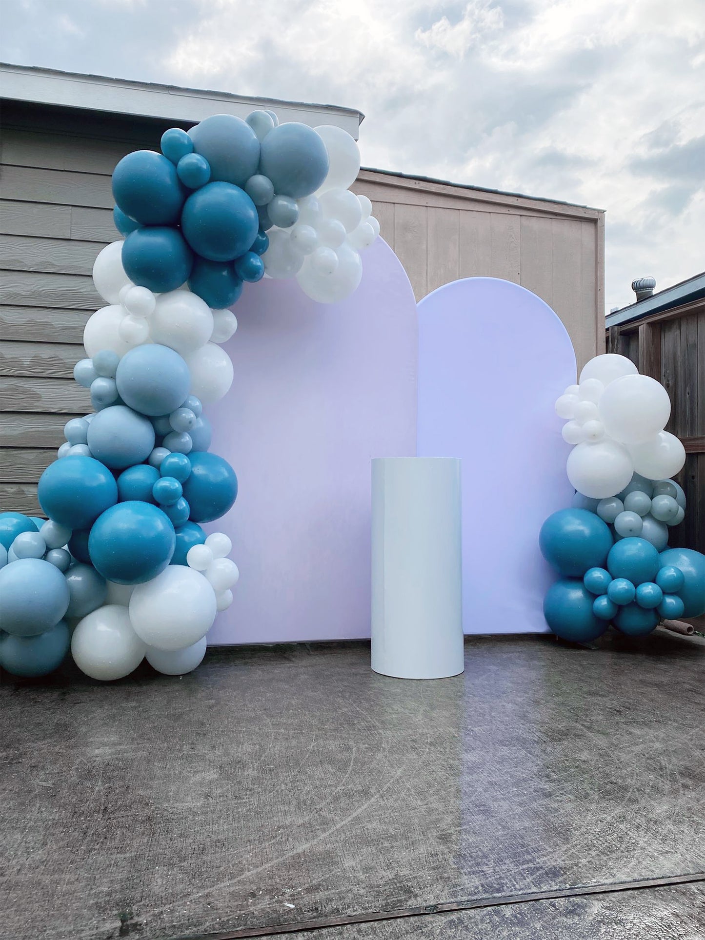 Oh Boy! DIY Balloon Arch Garland Kit | Muted Pastel Matte Blue White | Neutral Rustic Ocean Themed Boy Baby Shower Party Balloon Decorations